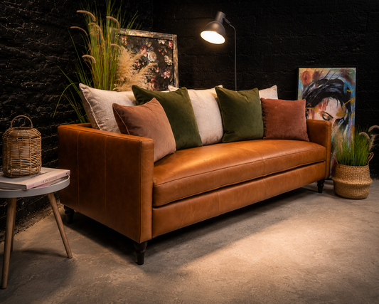 John Lewis Brown Soft Leather 3 Seater Sofa
