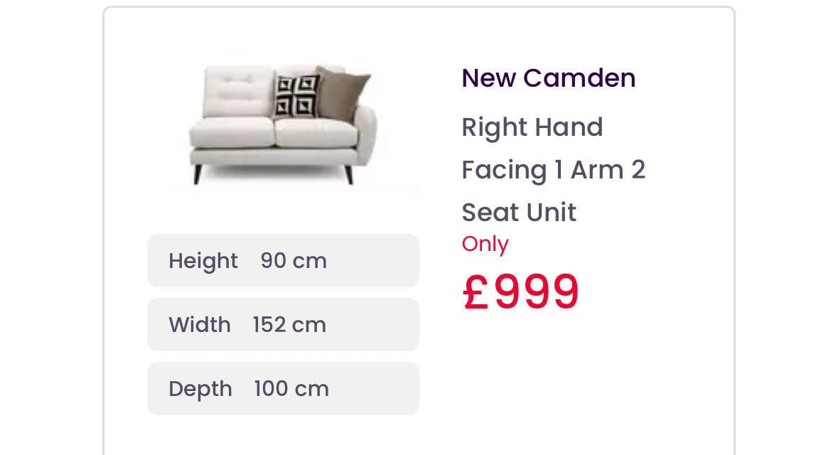 NEW DFS Camden | French Connection Modular Sofa