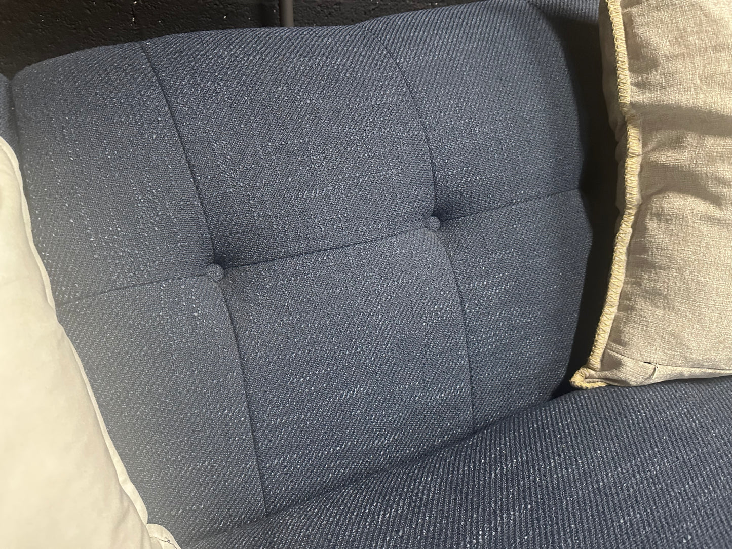 Sofology Bartelli Sofa - Split Four Seater in Navy Blue