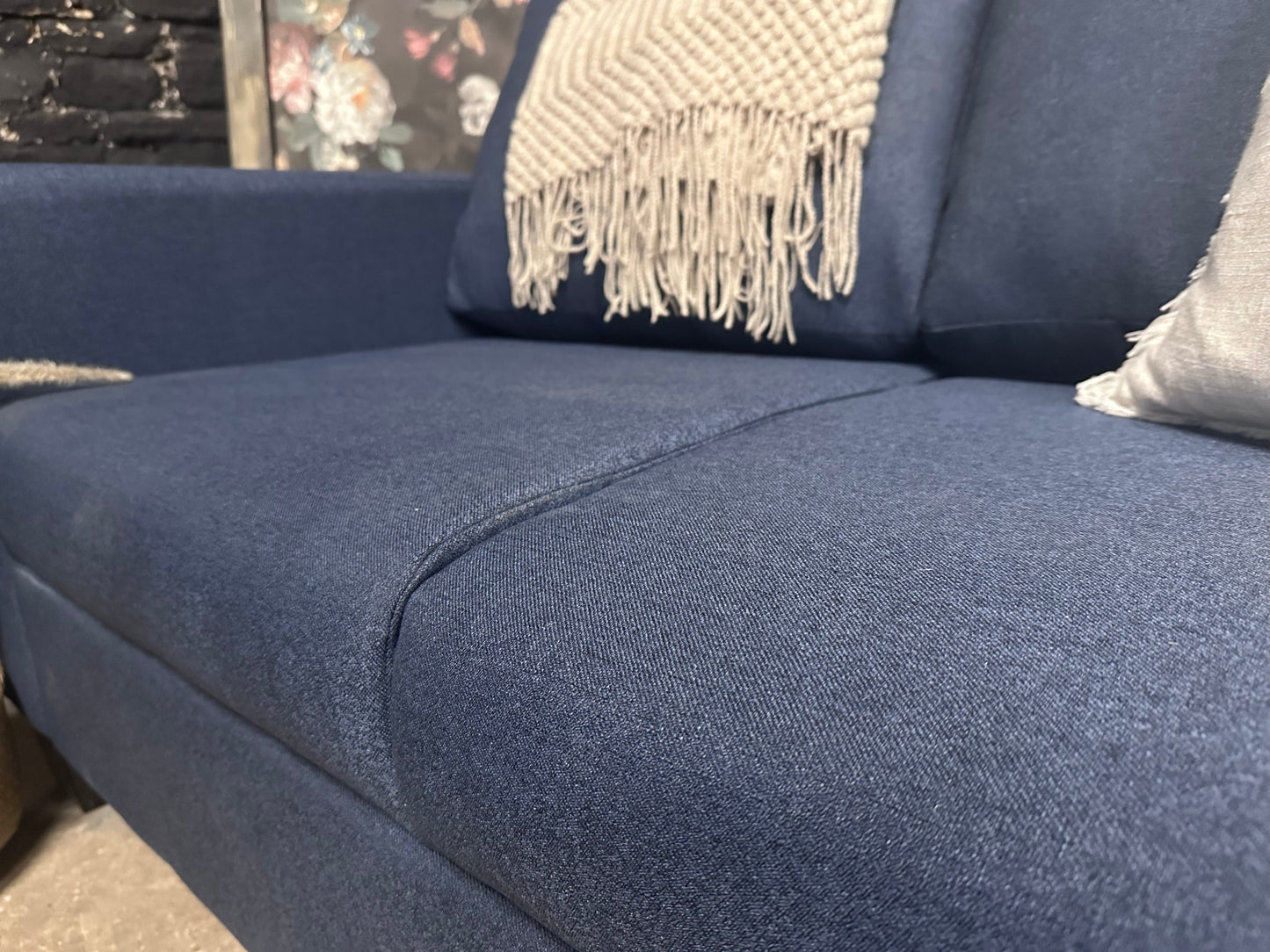 NEW Blue 2 Seater Sofa (2 X chairs also available)