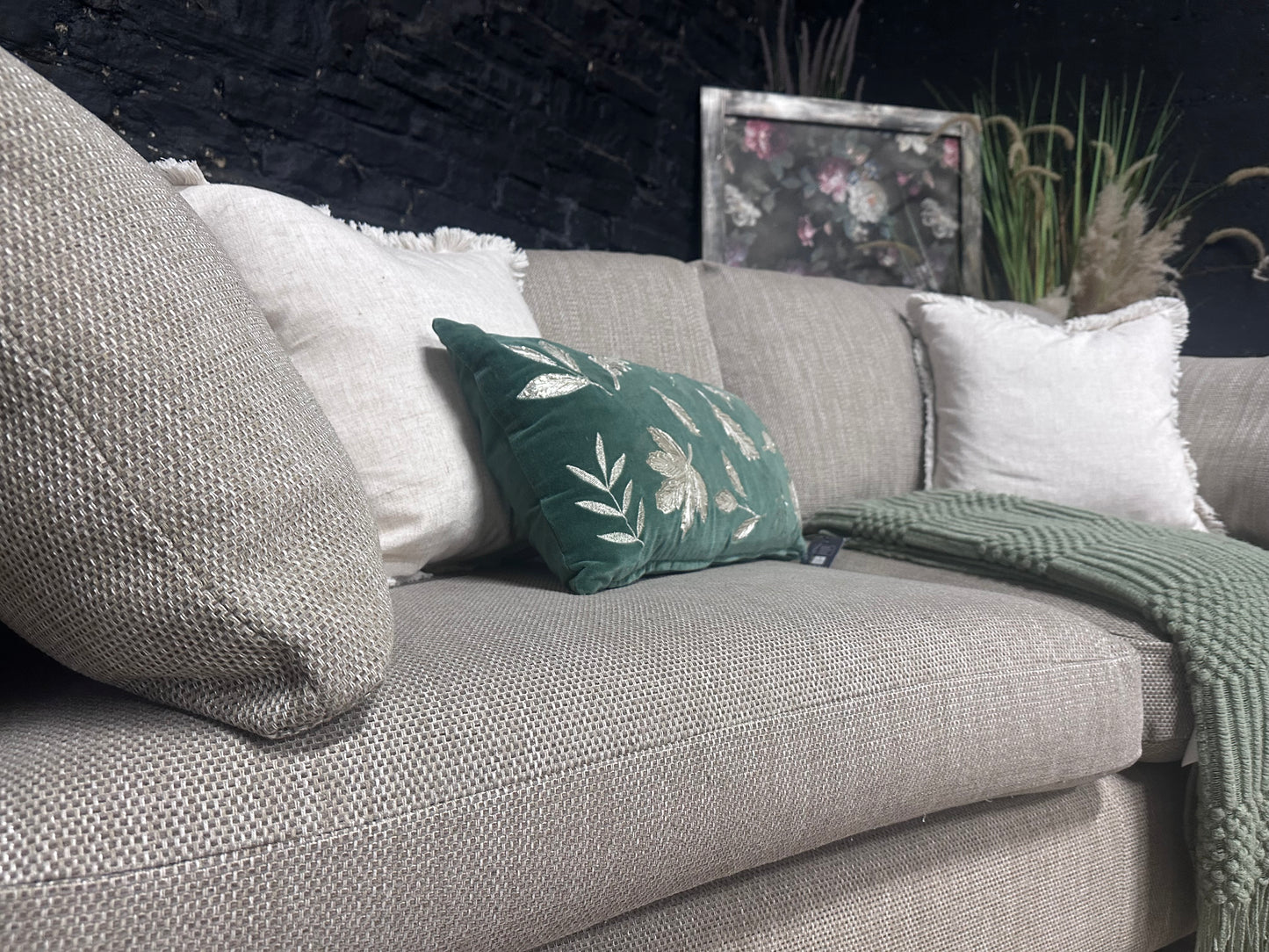 Next Beige 3 Seater and Armchair Set