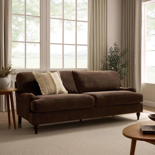 Dusk 3 Seater Sofa in Cappuccino Velvet