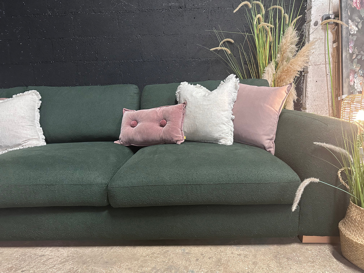 DFS Forest Green cinema Sofa