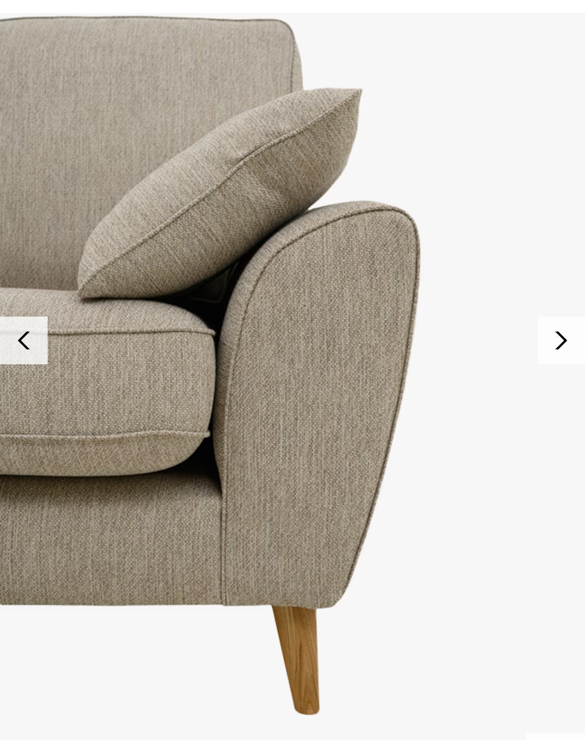New John Lewis Ambleside Large 3 Seater Sofa, Light Leg, Textured Weave Natural