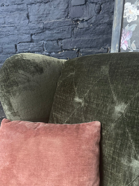 Sofology Kensington Wing Chair | Olive Chenille