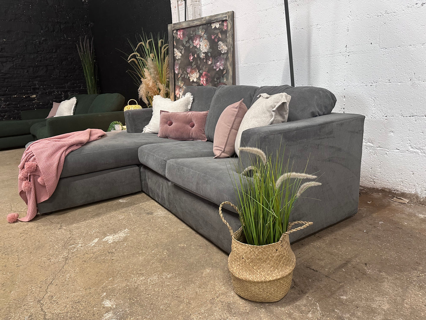 DFS Aqua Clean Chaise Sofa