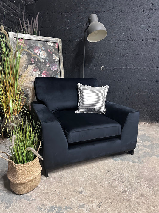 DFS Euphoria Armchair in Black Velvet