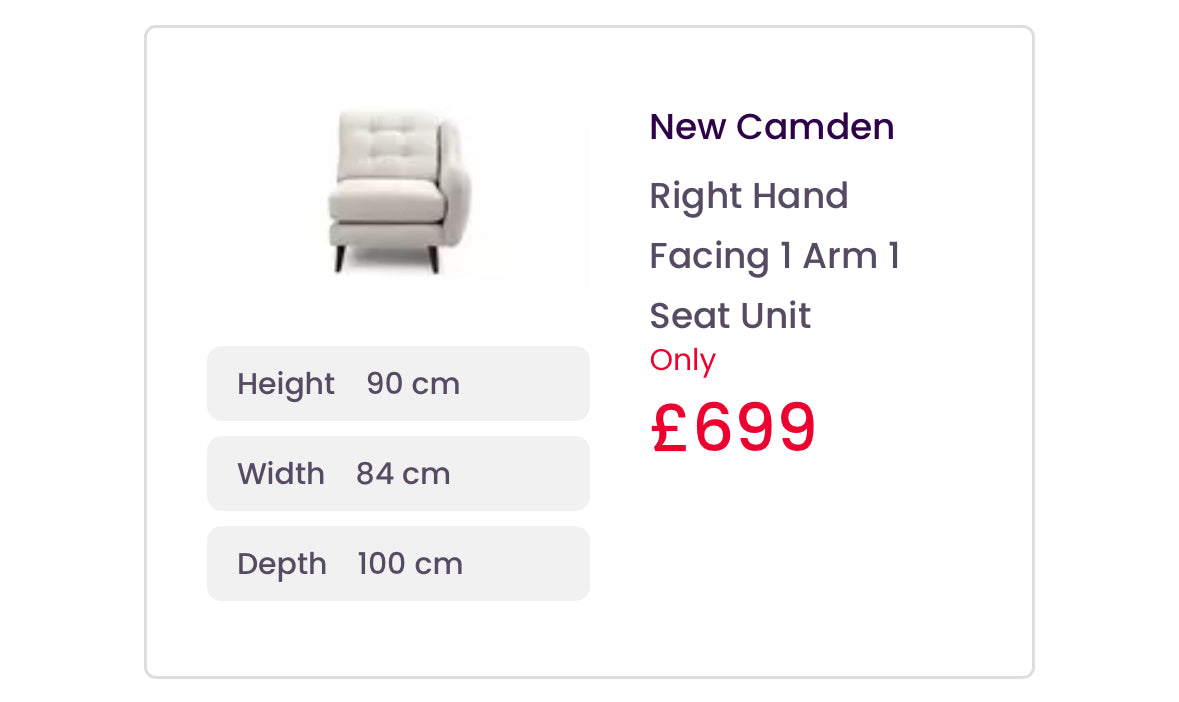 NEW DFS Camden | French Connection Modular Sofa