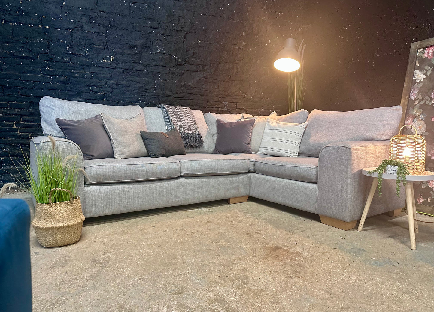 Barker and Stonehouse Corner Sofa - grey mix
