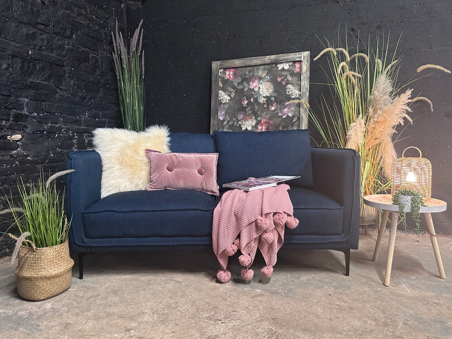 Navy Blue 3 & 2 Seater Sofa Set - Jack Wills