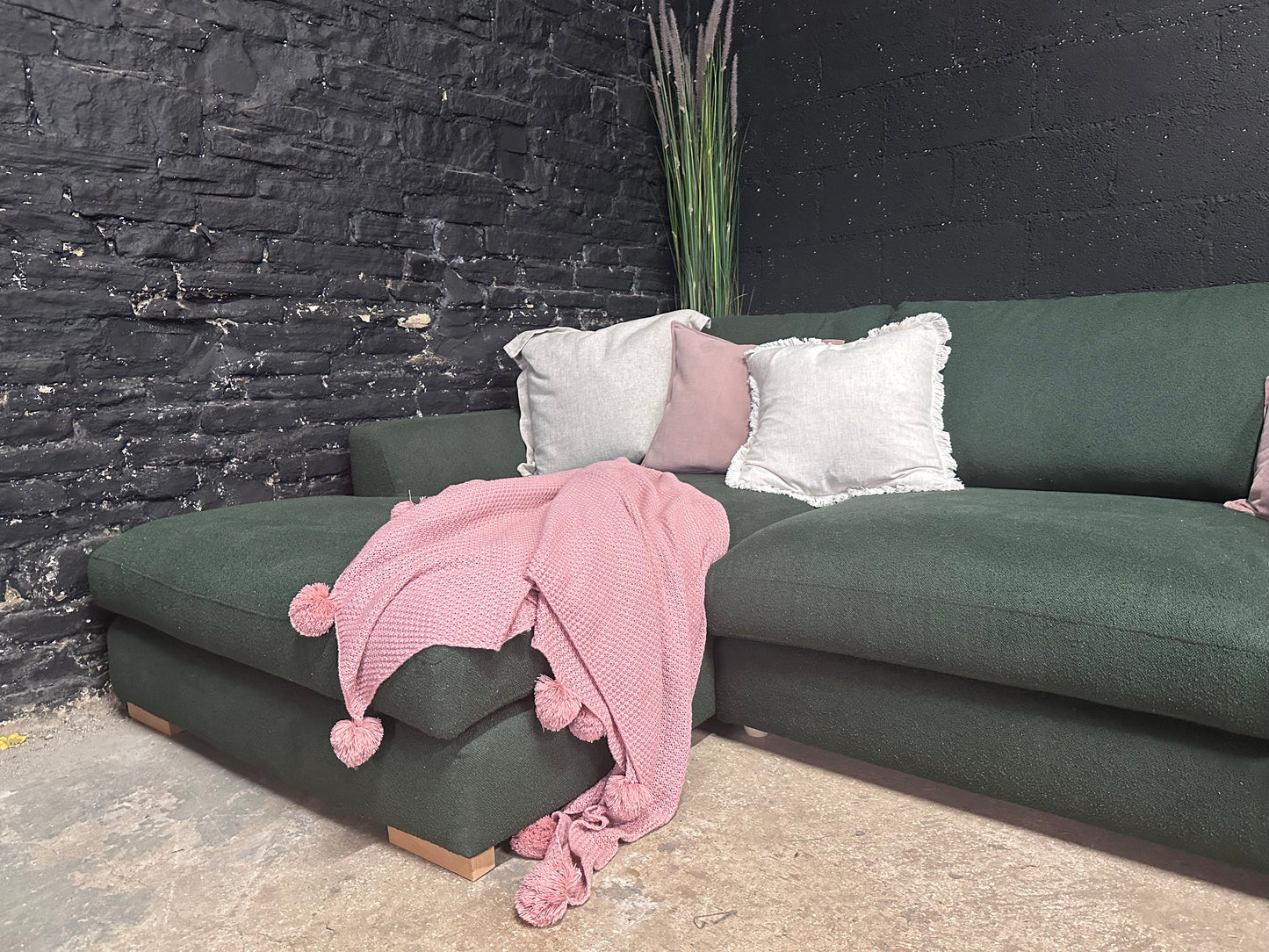 DFS Forest Green cinema Sofa