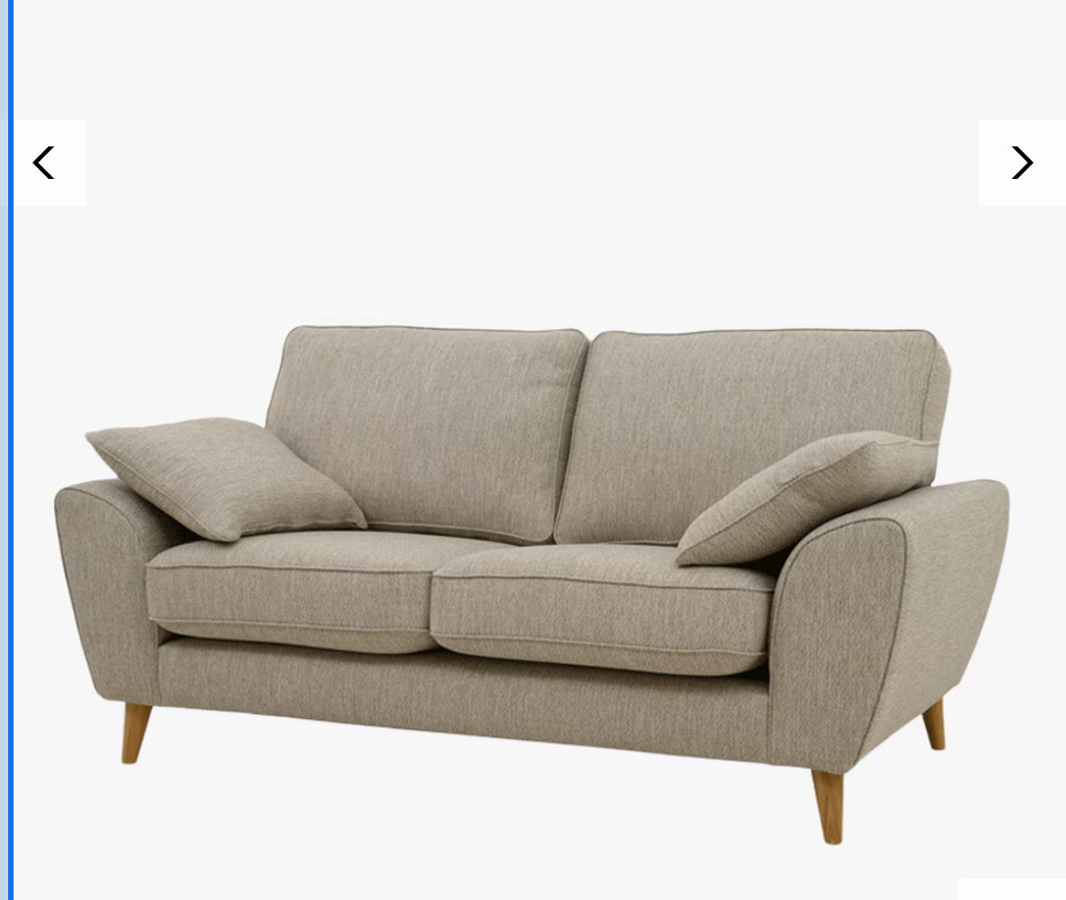 New John Lewis Ambleside Large 3 Seater Sofa, Light Leg, Textured Weave Natural
