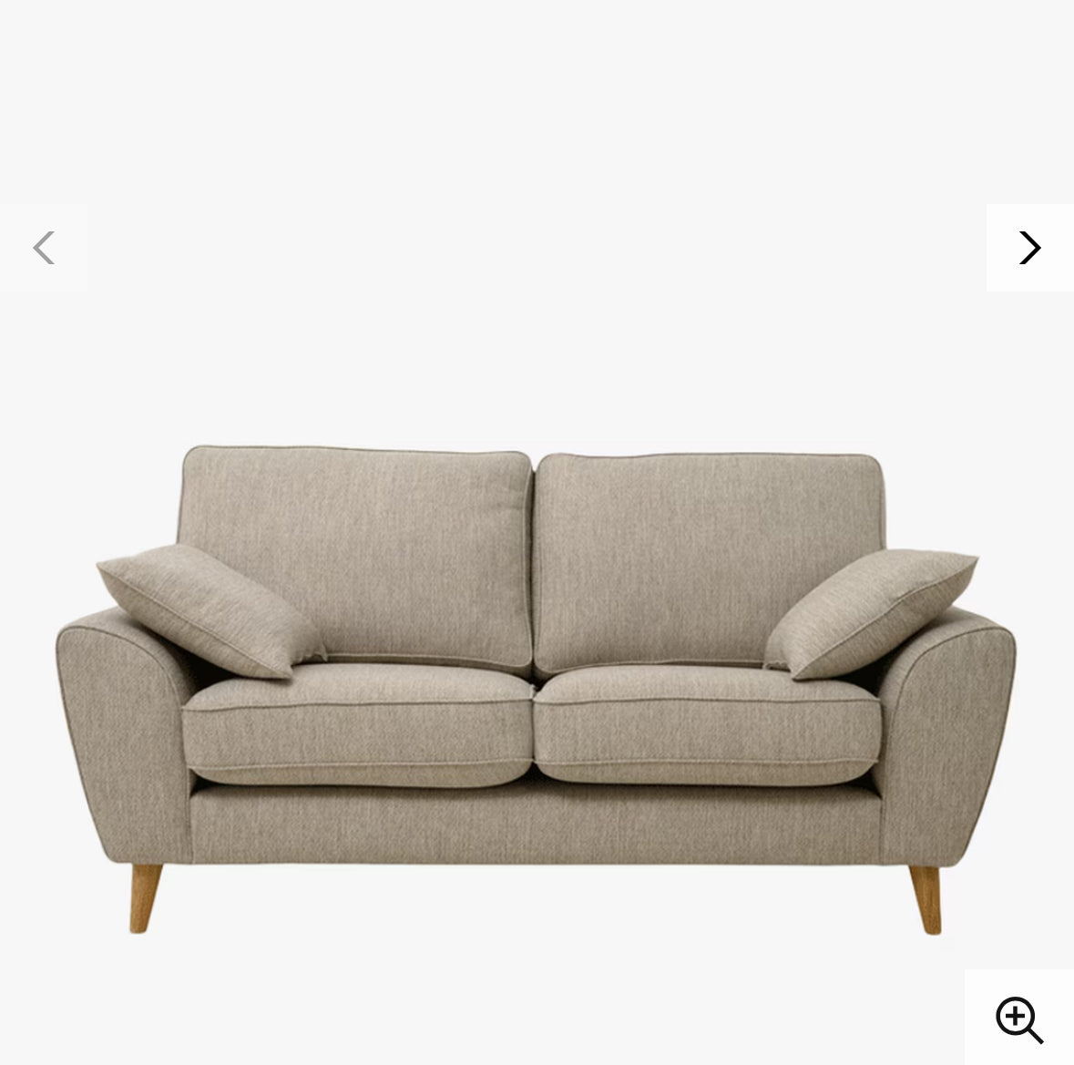 New John Lewis Ambleside Large 3 Seater Sofa, Light Leg, Textured Weave Natural