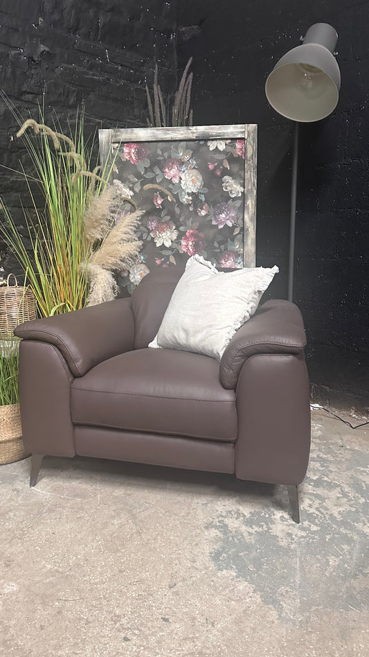 DFS New Tahiti Power Recliner Chair in 100% Leather