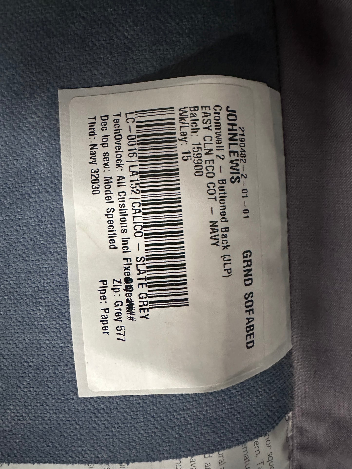 John Lewis Cromwell Double Sofa Bed - Smart Blue