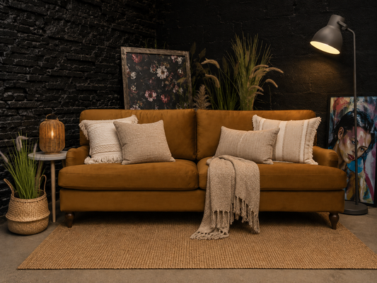 Dusk Hampshire 3 Seater Sofa in Muted Gold