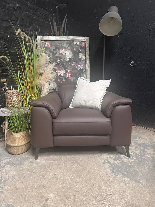 DFS New Tahiti Power Recliner Chair in 100% Leather