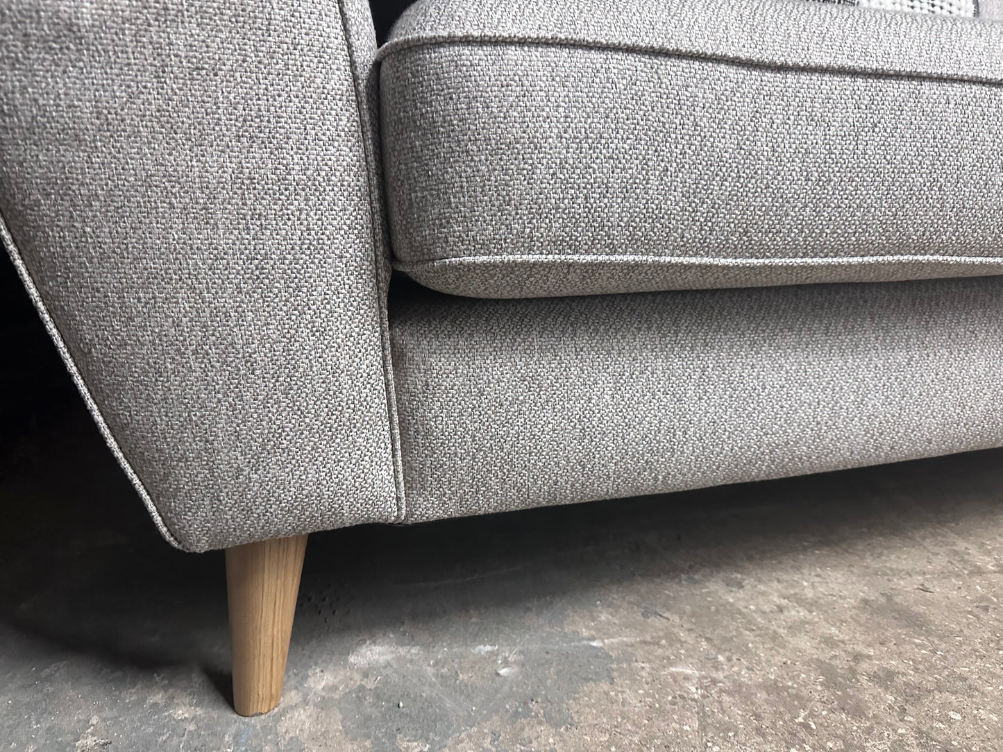 New John Lewis Ambleside Large 3 Seater Sofa, Light Leg, Textured Weave Natural