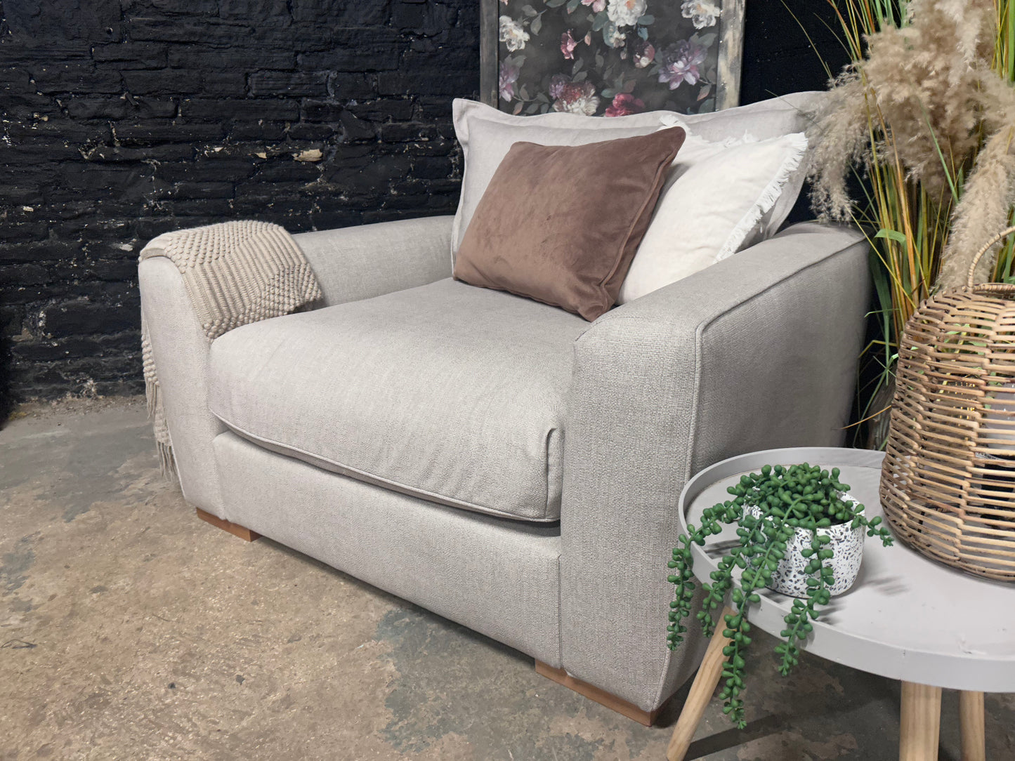 NEW Sofology Gaia Love Seat in Linen