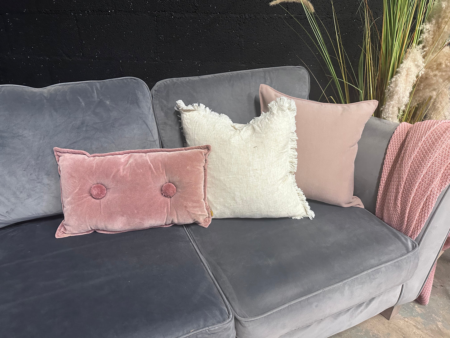 Sofology LHF Grey Velvet Corner Sofa