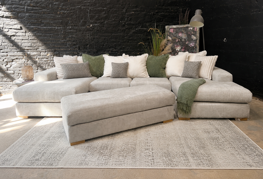 Very Broadgate Large U Shape Modular Scatter Back Sofa with Large Footstool
