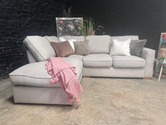 Furniture Village Dove Grey Corner Sofa