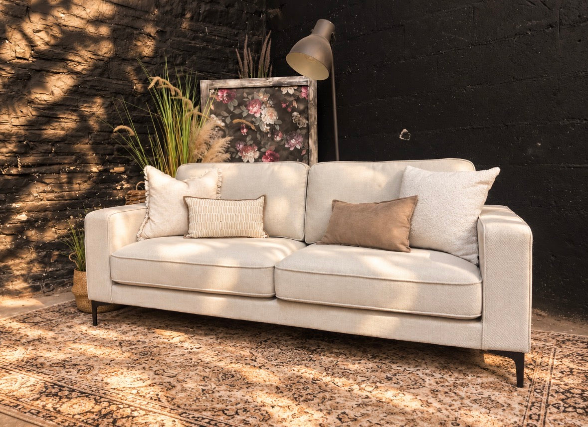 Soho 3 Seater and Love Seat Set - Cream Beige