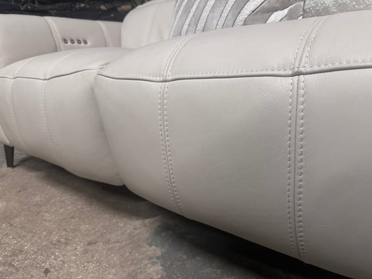 DFS 2 Seater Showcase sofa in 100% leather - Borelli Frost
