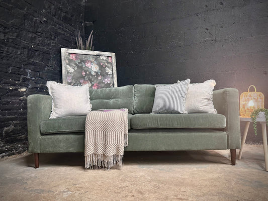 Willow Forest Green 3 Seater Scandi Sofa