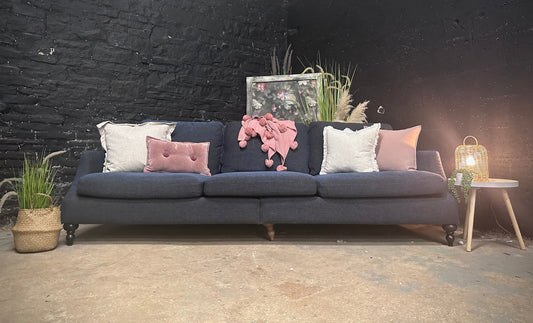 SITS Navy Blue Split 4 Seater Sofa