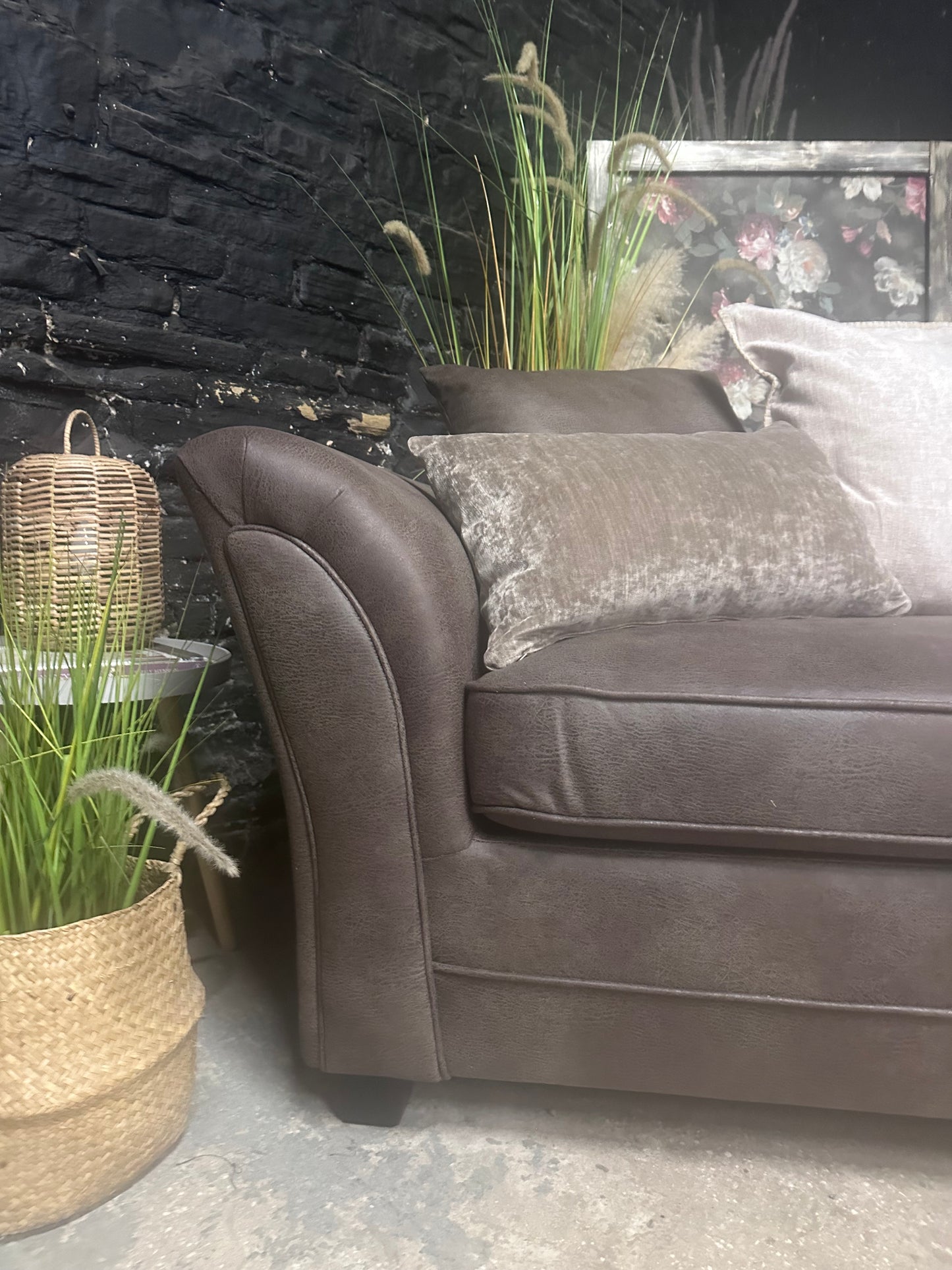 Very Drury Soft Leatherette Split 4 Seater Sofa