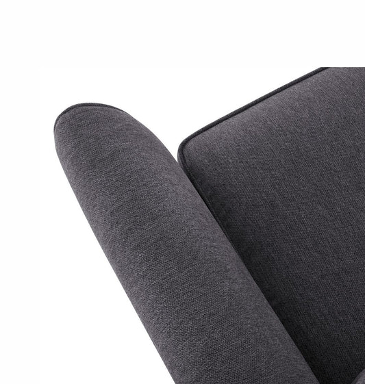 Jasmine 3 Seater Sofa in Orkney Graphite Fabric | Oak Furnitureland
