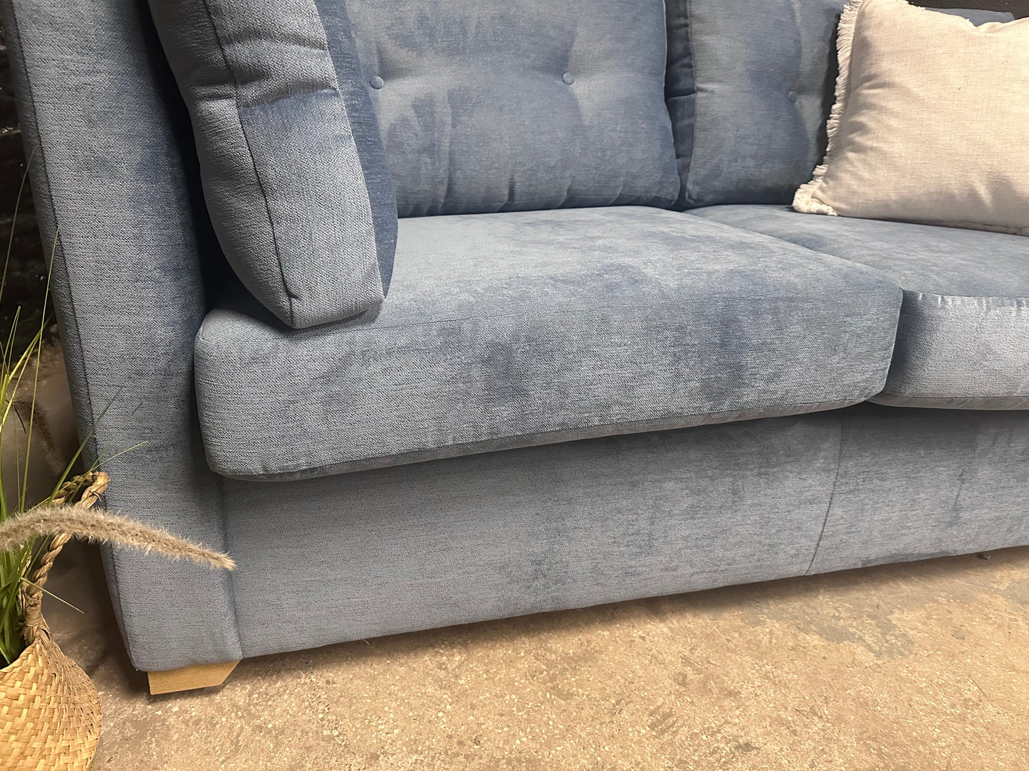 New John Lewis Sofa Bed - Blue Aqua Velvet