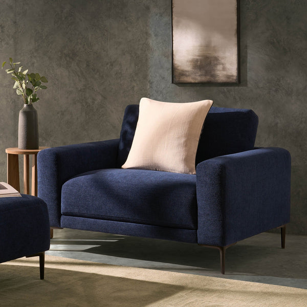 Malibu Loveseat in Blue Chenille