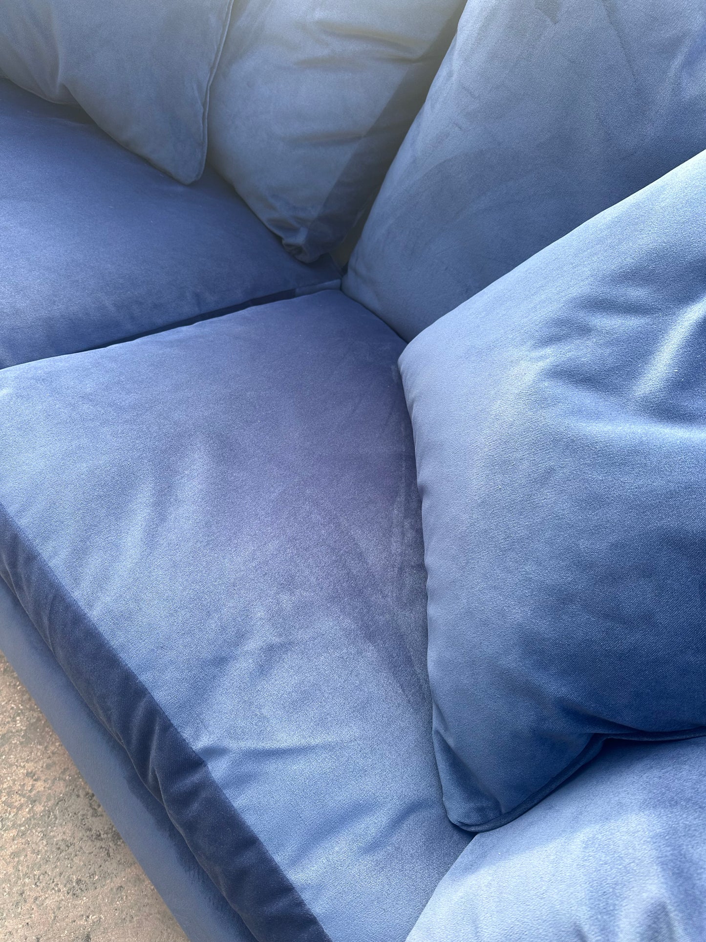 M&S 3 Seat Sofa Navy Blue Velvet Sofa | Ex Display (Copy)