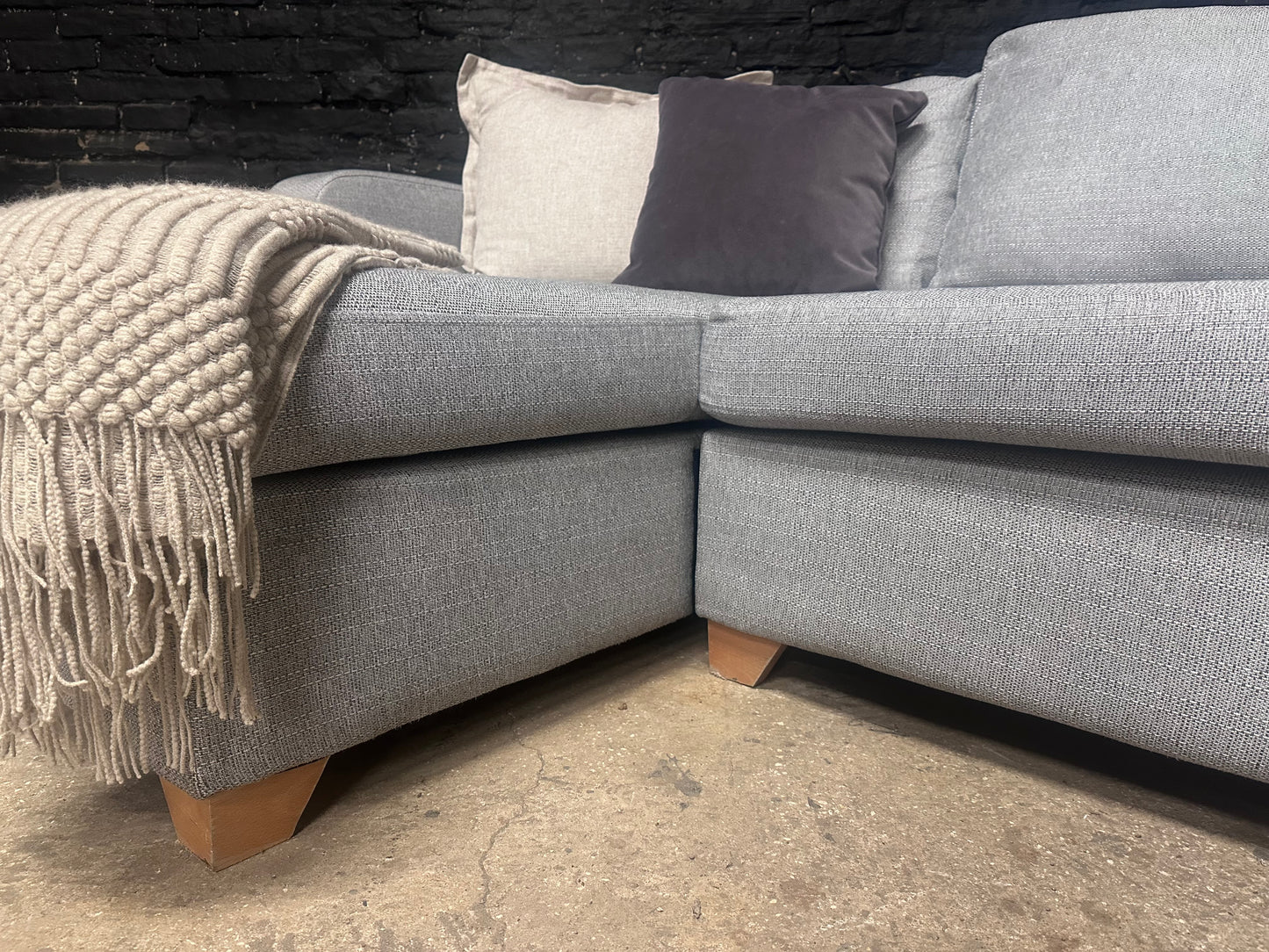 DFS Light Grey Chaise Sofa