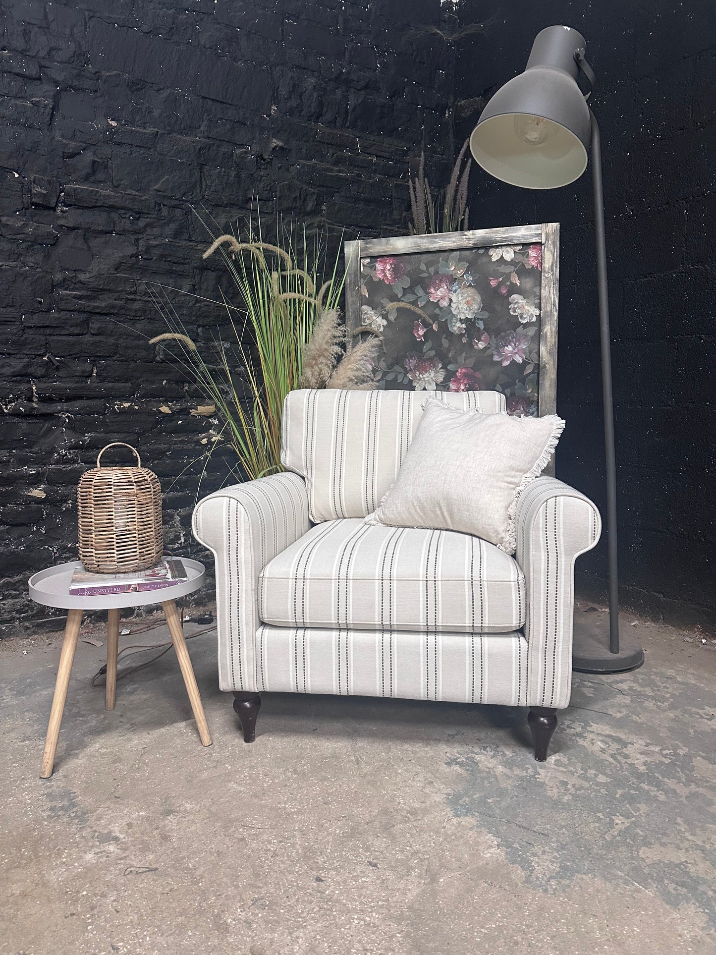 Dusk Sicily Armchair in Stripe