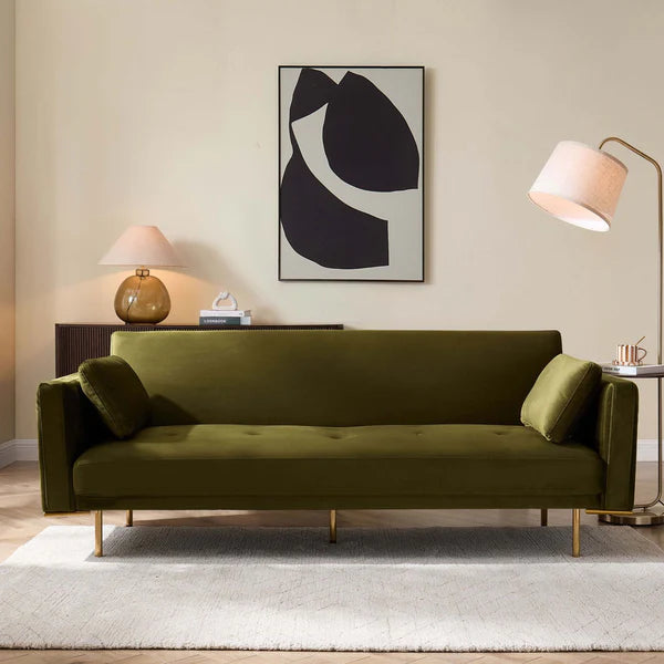 Dusk Hudson Click Clack Sofa Bed - Rich Green