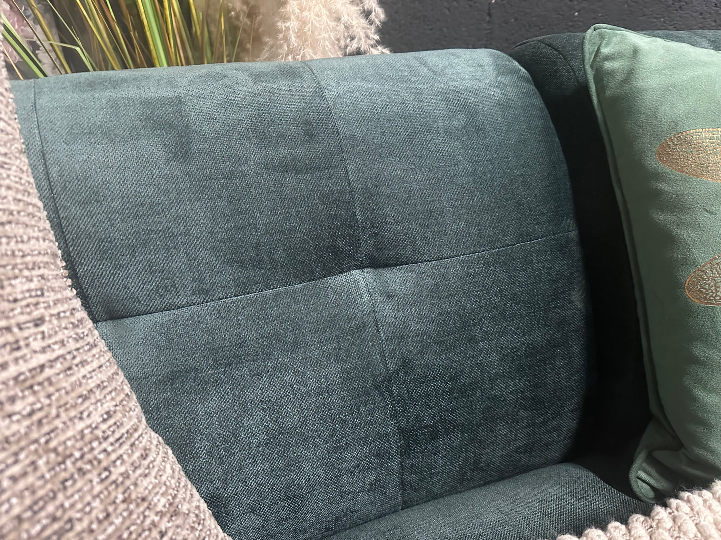 DFS Appleton Right Hand Chaise Sofa - Forest Green