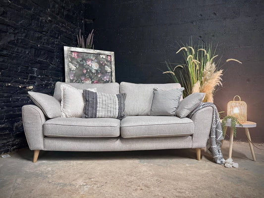 New John Lewis Ambleside Large 3 Seater Sofa, Light Leg, Textured Weave Natural