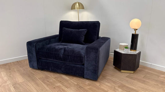 NEW Sofology Laurent Midnight Blue Love Seat - Rrp £1199