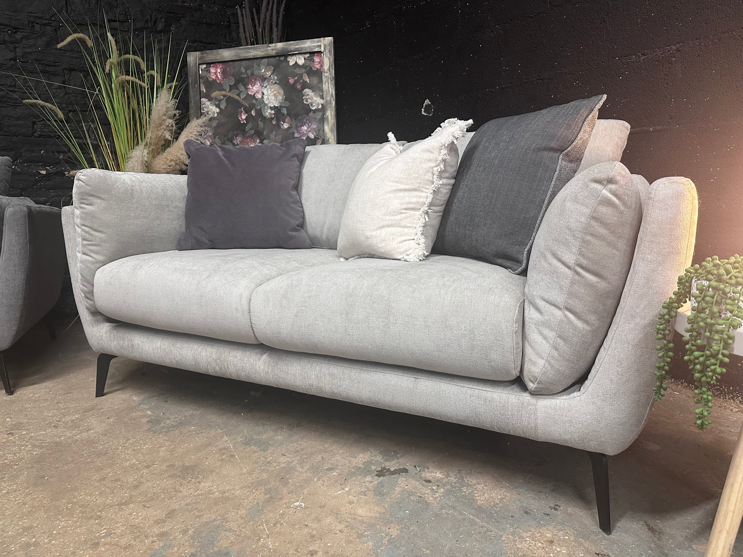 Scandi Pebble Grey 2.5 Seater Sofa - Brand New