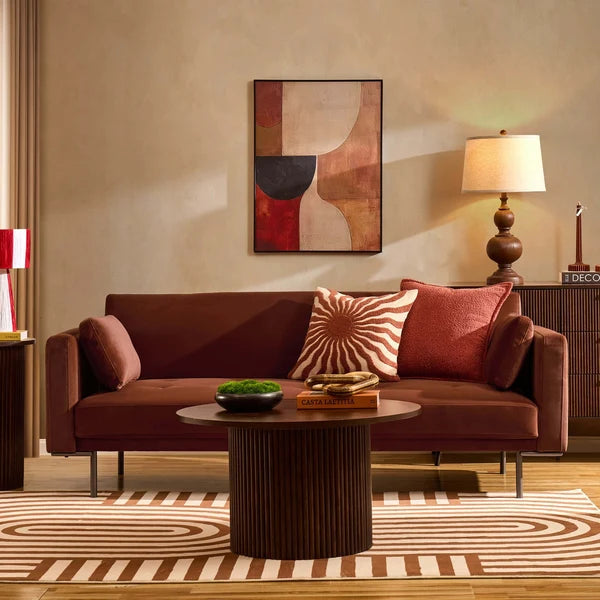 Dusk Hudson Click Clack Sofa Bed - Terracotta