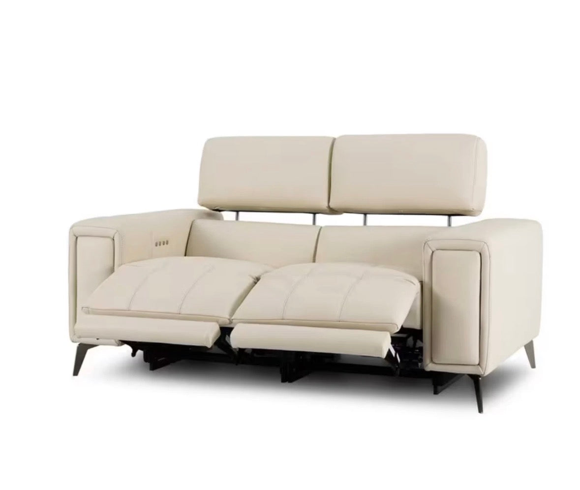 DFS 2 Seater Showcase sofa in 100% leather - Borelli Frost