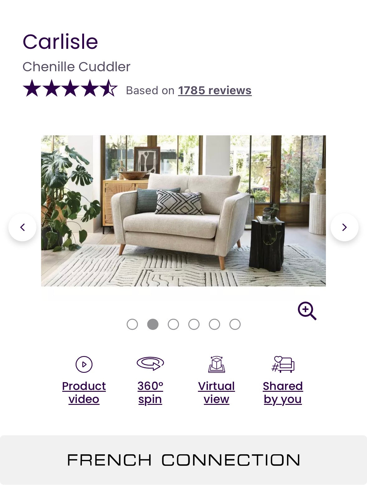 Carlisle Cuddler by French Connection in Beige
