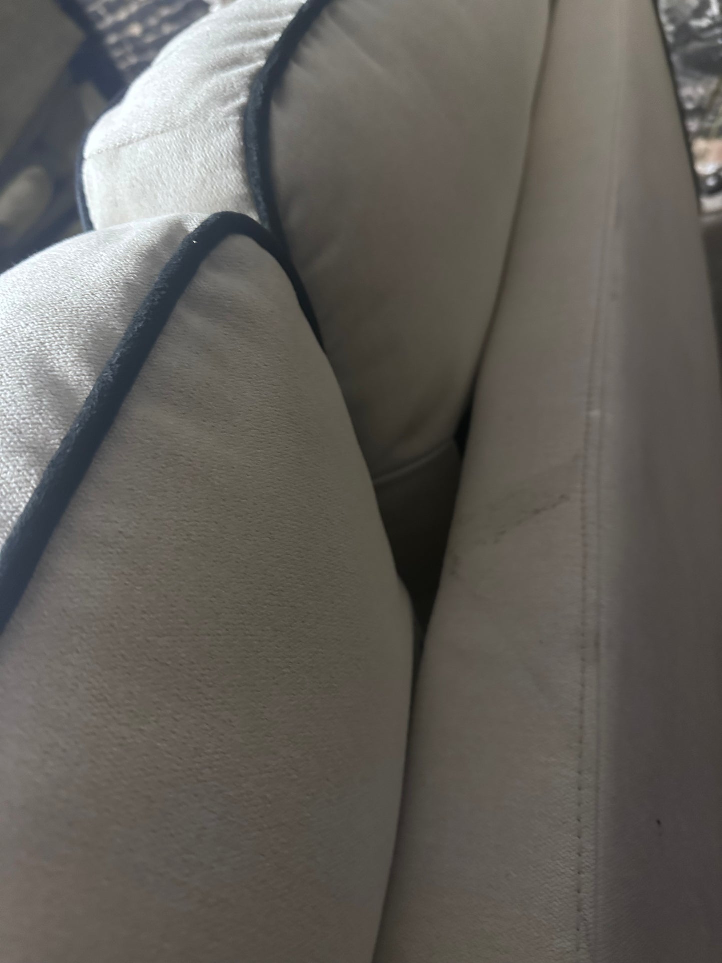 Soho 3 Seater Cream Linen and Black