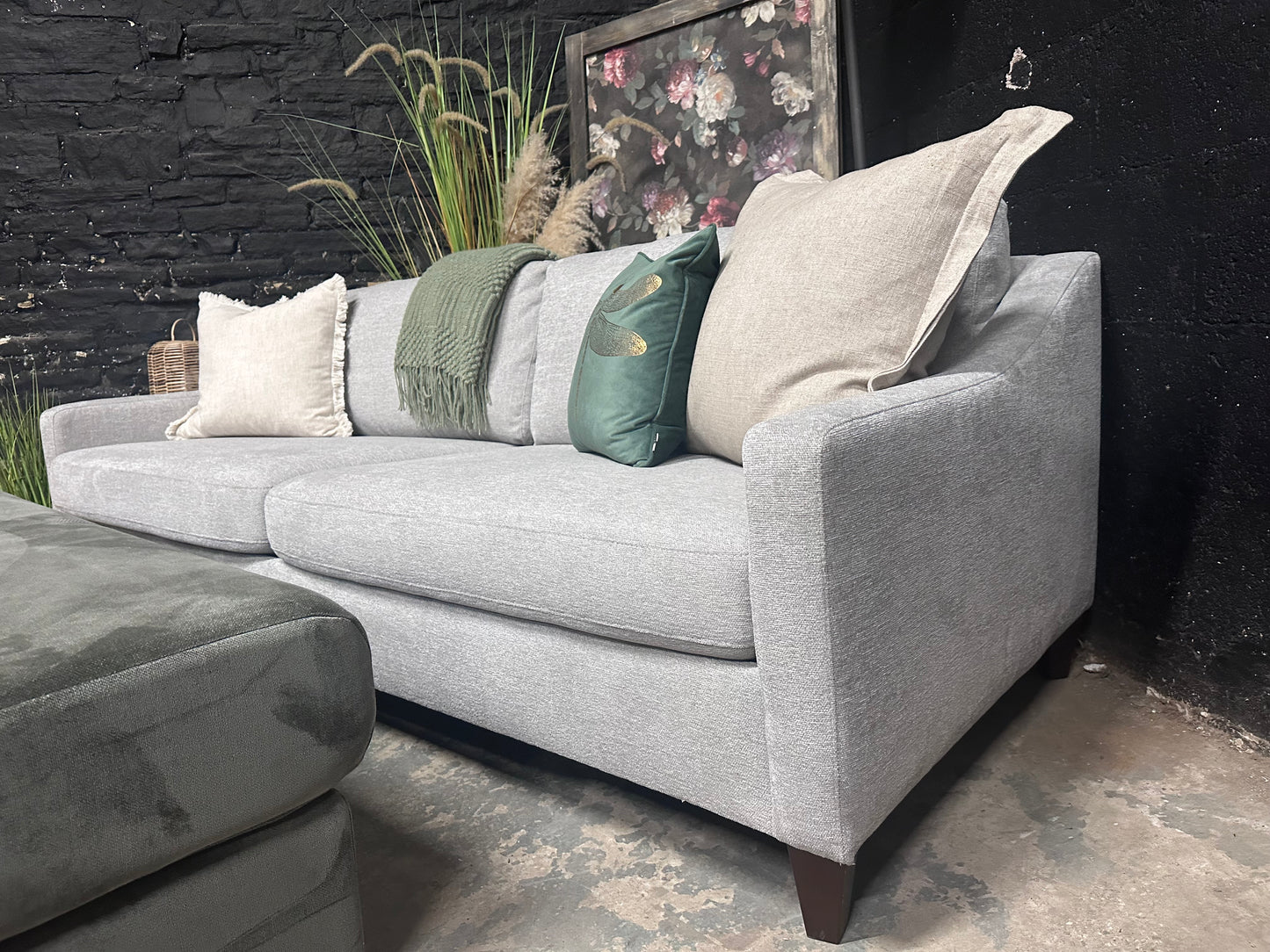 Dusk 3 Seater stone pale grey sofa