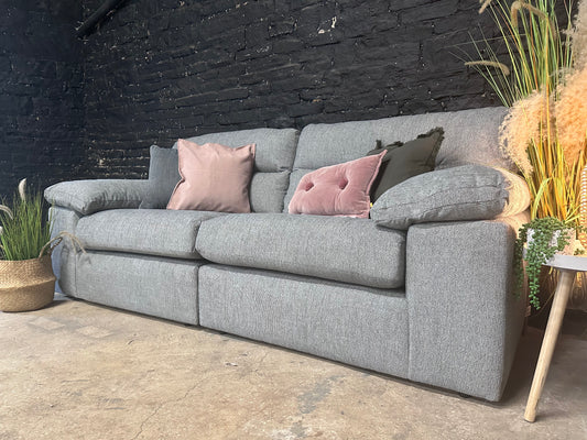NEW Morgan Santos Steel grey 3 Seater Split modular Sofa | Oak Furniture Land