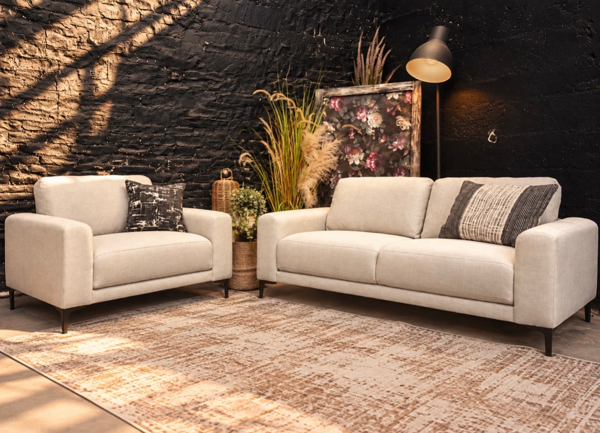Dusk 2 Seater and Loveseat set - Cream