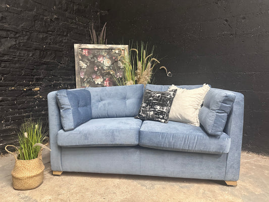 New John Lewis Sofa Bed - Blue Aqua Velvet